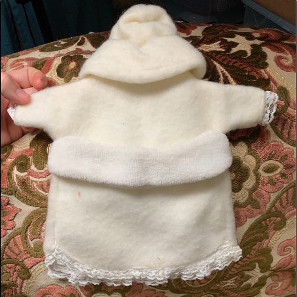 🔵 Fiber Art, Vintage collectible puppet cream wool handmade angel, rare find - Picture 2 of 11